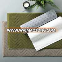 Premium 5 star hotel 100 percent Cotton Non Slip floor towel bathroom jacquard hotel floor mat